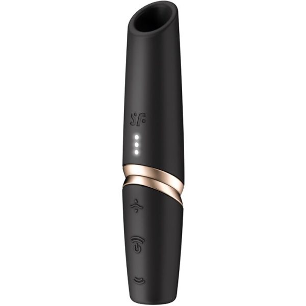SATISFYER - ESTIMULADOR DE CLITÃRIS PERFECT KISS WAVE PRETO / DOURADO