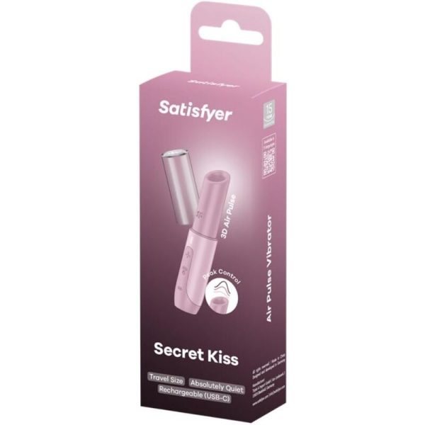 SATISFYER - ESTIMULADOR DE CLITÃRIS SECRET KISS WAVE ROSA - Imagen 6