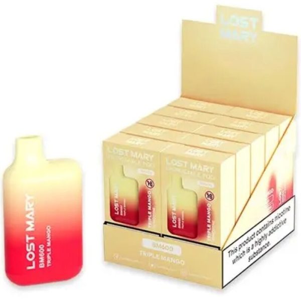LOST MARY - BM600 NICOTINE VAPER 2% DESCARTÃVEL TRIPLO MANGA - Imagen 2