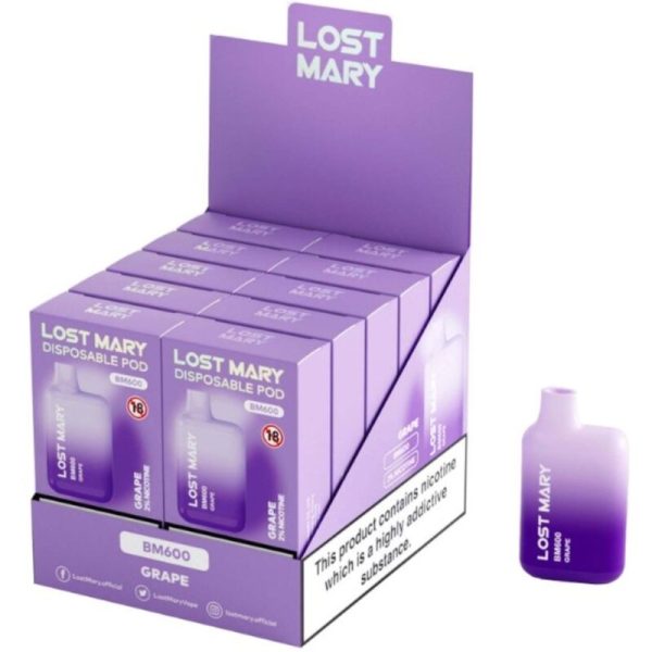 LOST MARY - BM600 NICOTINA VAPER 2% UVA DESCARTÃVEL - Imagen 2