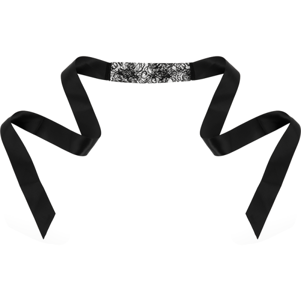 COQUETTE CHIC DESIRE - MÁSCARA DE RENDA PRETA COM FITA - Imagen 3