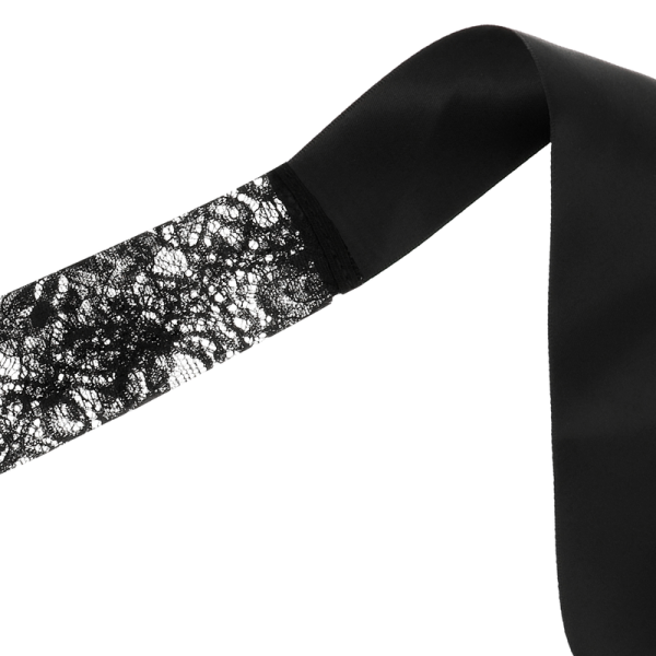 COQUETTE CHIC DESIRE - MÁSCARA DE RENDA PRETA COM FITA - Imagen 4