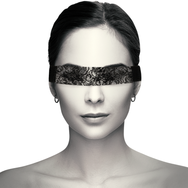 COQUETTE CHIC DESIRE - MÁSCARA DE RENDA PRETA COM FITA - Imagen 2