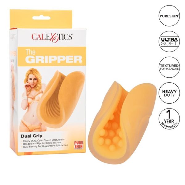 CALEX - MASTURBADOR DE GRIP COM FRONTEIRA - LARANJA - Image 3