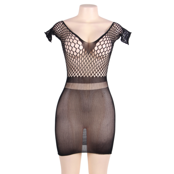 QUEEN LINGERIE SHORT SLEEVES NET-DRESS SL - Image 4