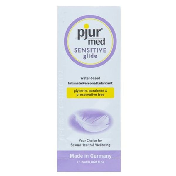 LUBRIFICANTE À BASE DE ÁGUA PJUR MED SENSITIVE GLIDE 2 ML