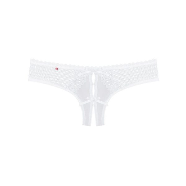 OBSESSIVE - ALABASTRA THONG CROTCHLESS WHITE S/M - Image 3