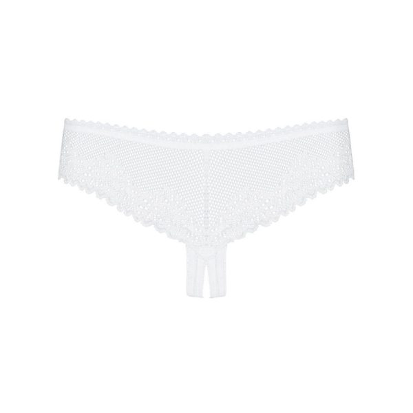 OBSESSIVE - ALABASTRA THONG CROTCHLESS WHITE S/M - Image 4