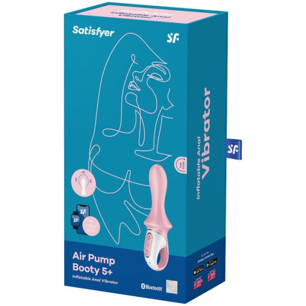 SATISFYER AIR PUMP BOOTY 5+ VIBRADOR ANAL INFLÁVEL - ROSA - Image 4