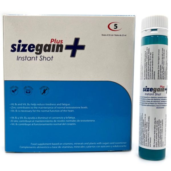 500 COSMETICS - SIZEGAIN PLUS INSTANT SHOT MALE ENERGIZER 5 UNITS - Image 2