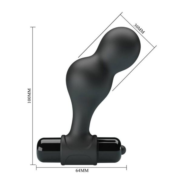 MR PLAY - PLUG ANAL VIBRANTE DE SILICONE PRETO - Image 7