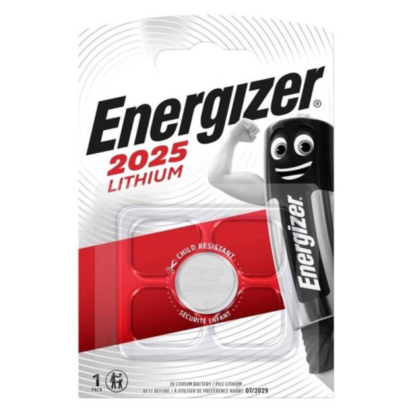 BOTÃO DE LÍTIO ENERGIZADOR CR2025 3V 1 UNIDADE