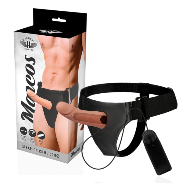 HARNESS ATTRACTION - RNES ESTRUTURAS OCAS COM VIBRADOR 15 X 5 CM