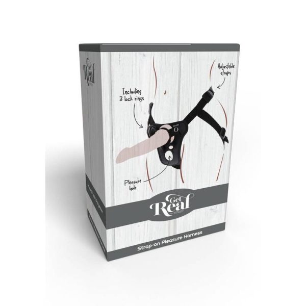 GET REAL - ARNÊS DE PRAZER STRAP-ON PRETO - Image 9