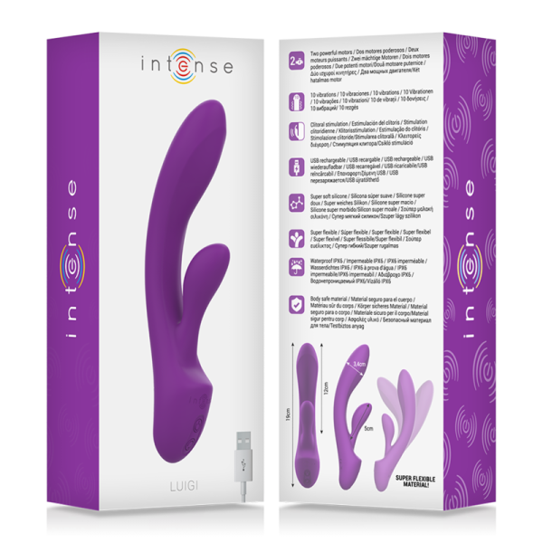 INTENSO - LUIGI VIBRATOR COELHO SILICONE ROXO - Image 8