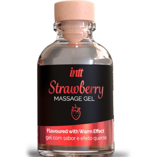 INTT MASSAGE & ORAL SEX - GEL DE MASSAGEM HOT EFFECT SABOR DE MORANGO