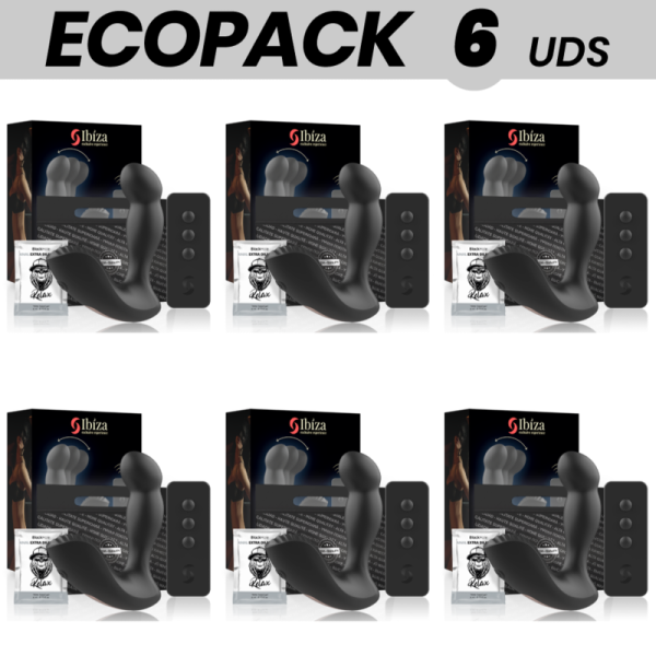 ECOPACK6 UNIDADES - CONTROLE REMOTO MASSAGER ANAL IBIZA 11 x 4 CM