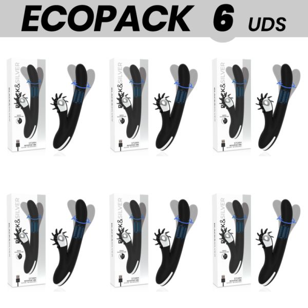 ECOPACK 6 UNIDADES - BLACK&SILVER BUNNY STORM ROTATION VIBE