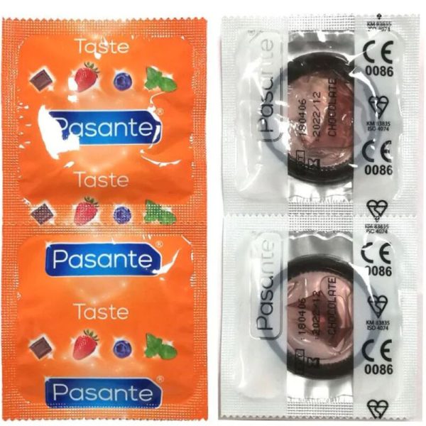 PASANTE - PRESERVATIVOS SABOR CHOCOLATE TENTAÇÃO SACO 144 UNIDADES