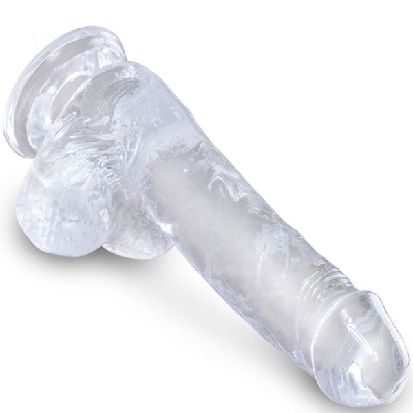 KING COCK CLEAR - PÊNIS REALISTA COM BOLAS 13,5 CM TRANSPARENTE - Image 3