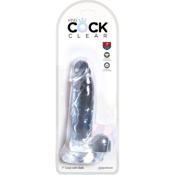 KING COCK CLEAR - PÊNIS REALISTA COM BOLAS 15,2 CM TRANSPARENTE - Image 5