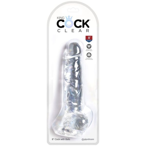 KING COCK CLEAR - PÊNIS REALISTACOM BOLAS 16,5 CM TRANSPARENTE - Image 5