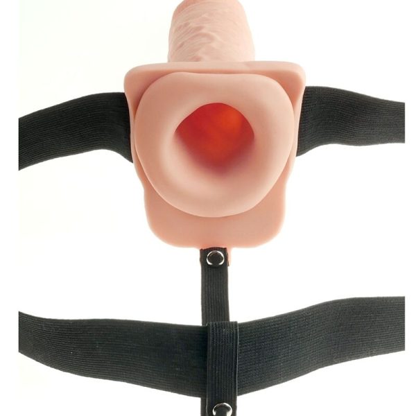 SÉRIE FETISH FANTASY - ARNÊS AJUSTÁVEL PÉNIS REALISTA COM BOLAS RECARREGÁVEIS E VIBRADOR 28 CM - Image 4