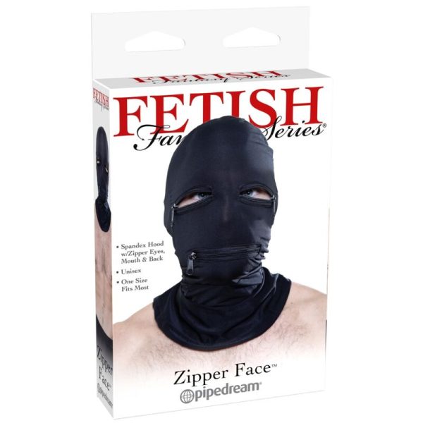 FETISH FANTASY SERIES - CAPUZ COM ZÍPERS PRETO - Image 2