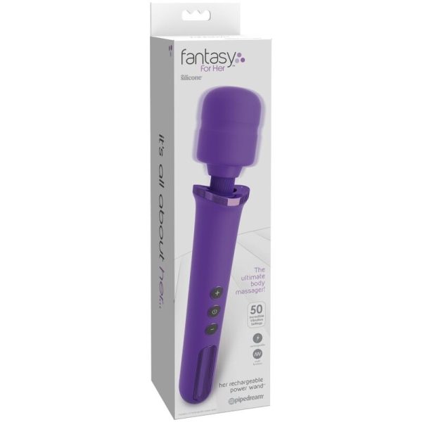 FANTASY FOR HER - MASSAGADOR DE VARINHA RECARREGÁVEL PARA ELA E VIBRADOR 50 NÍVEIS VIOLETA - Image 4