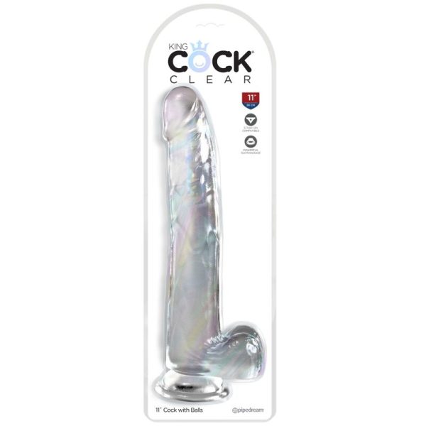 KING COCK CLEAR - DILDO COM TESTÍCULOS 24,8 CM TRANSPARENTE - Image 2