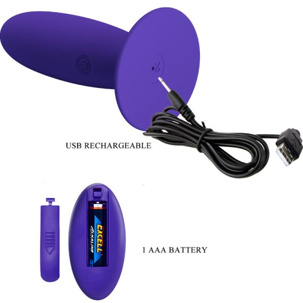 PRETTY LOVE - JUVENTUDE PLUG VIBRADOR ANAL CONTROLE REMOTO VIOLETA - Image 5