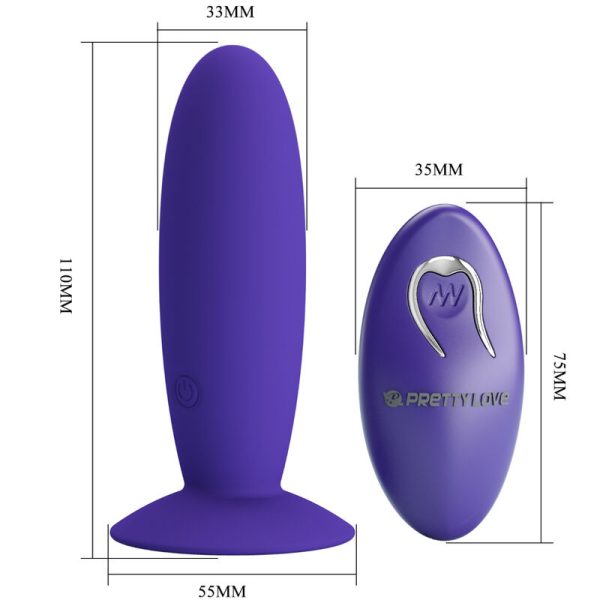 PRETTY LOVE - JUVENTUDE PLUG VIBRADOR ANAL CONTROLE REMOTO VIOLETA - Image 4