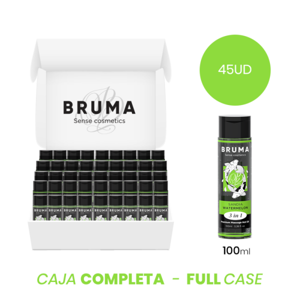 MOQ 45 - BRUMA ÓLEO DE MASSAGEM PREMIUM EFEITO CALOR SABOR MELANCIA 3 EM 1 - 100 ML