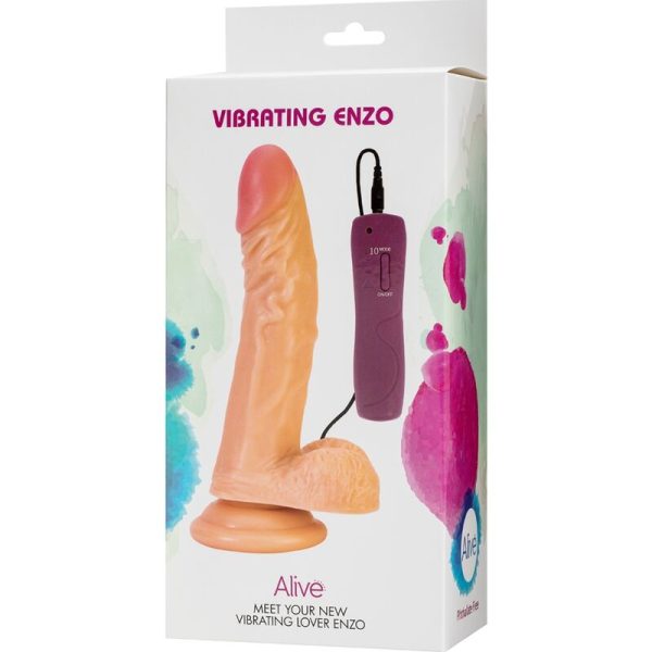 ALIVE - VIBRADOR DE PÊNIS ENZO REALÍSTICO 21 CM - Image 2