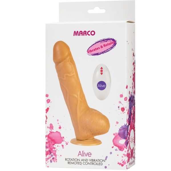 ALIVE - VIBRADOR DE PÊNIS MARCO REALÍSTICO E CONTROLE REMOTO ROTADOR 19 CM - Image 3