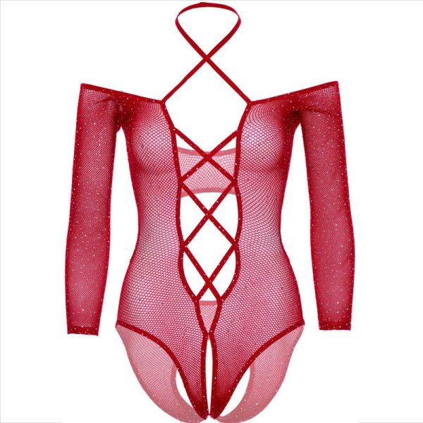 LEG AVENUE - CORPO SEM CROTHLESS COM BRILHANTE VERMELHO - Image 9