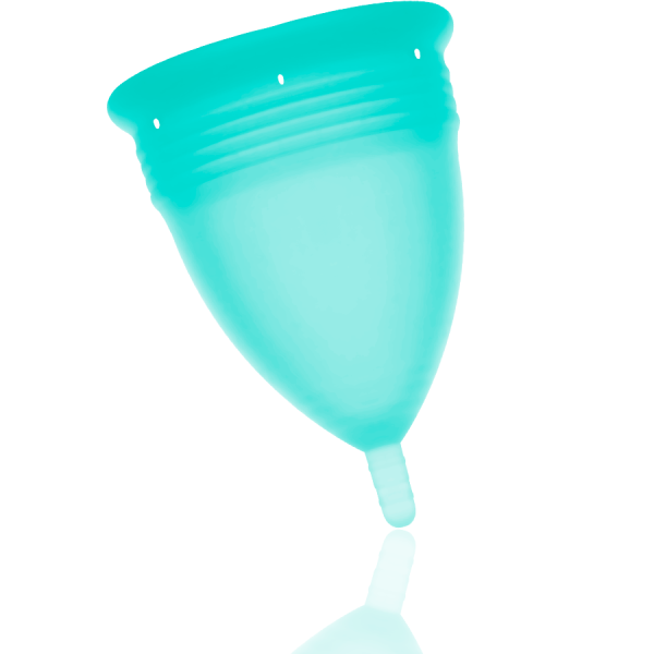 COPA MENSTRUAL STERCUP TAMANHO L AQUAMARINE COR FDA SILICONE - Image 2