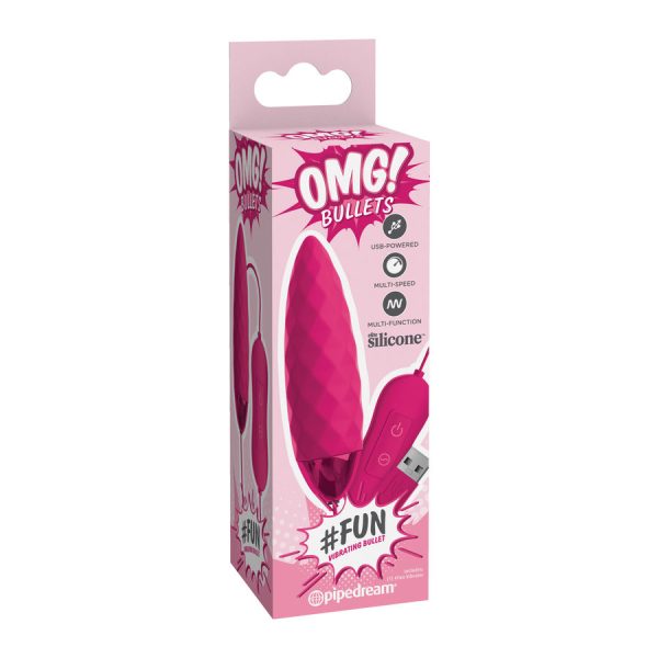 OMG FUN VIBRATING BULLET PINK LUXE - Image 3