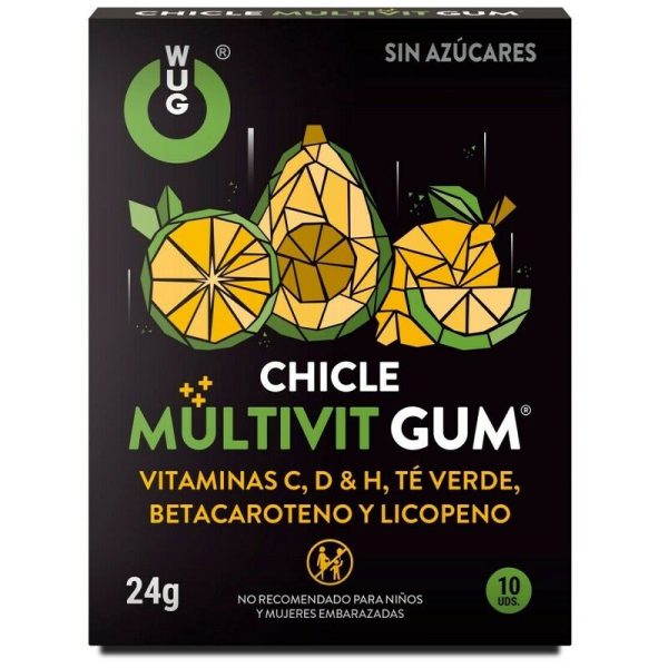 WUG GUM - MULTIVIT VITAMIN C, H, D, BETA-CAROTENE, LYCOPENE AND GREEN TEA 10 UNITS - Image 2