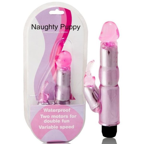 VIBRADOR C/ESTIMULADOR ROSA REGULABLE