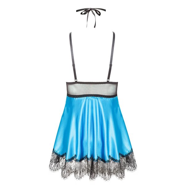 CAMISA DE NOITE E TANGA EVE TURQUESA  BEAUTY NIGHT FASHION - Image 8