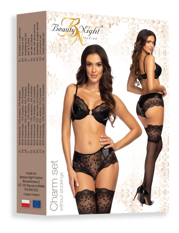 CONJUNTO DE 2 PEÇAS CHARM SET PRETO BEAUTY NIGHT FASHION - Image 8