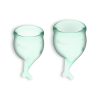CONJUNTO DE 2 COPOS MENSTRUAIS FEEL SECURE SATISFYER VERDE CLARO - Image 2