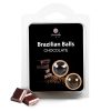 BOLAS LUBRIFICANTES BEIJÁVEIS BRAZILIAN BALLS SABOR A CHOCOLATE 2 x 4GR - Image 2