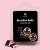 BOLAS LUBRIFICANTES BEIJÁVEIS BRAZILIAN BALLS SABOR A CHOCOLATE 2 x 4GR - Image 4