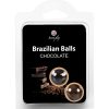 BOLAS LUBRIFICANTES BEIJÁVEIS BRAZILIAN BALLS SABOR A CHOCOLATE 2 x 4GR - Image 3