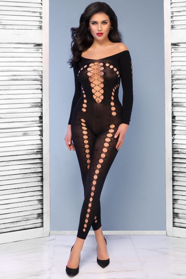 CATSUIT CR-4646 PRETO CHILIROSE - Image 3