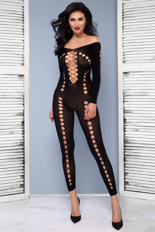 CATSUIT CR-4646 PRETO CHILIROSE - Image 5