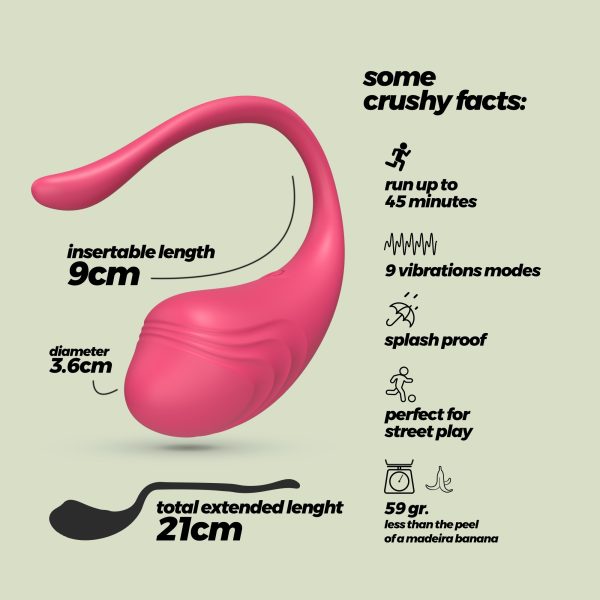 OVO VIBRATÓRIO RECARREGÁVEL COM COMANDO TAMAGO CRUSHIOUS ROSA - Image 8