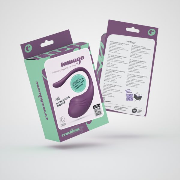 OVO VIBRATÓRIO RECARREGÁVEL COM COMANDO TAMAGO CRUSHIOUS ROXO - Image 9